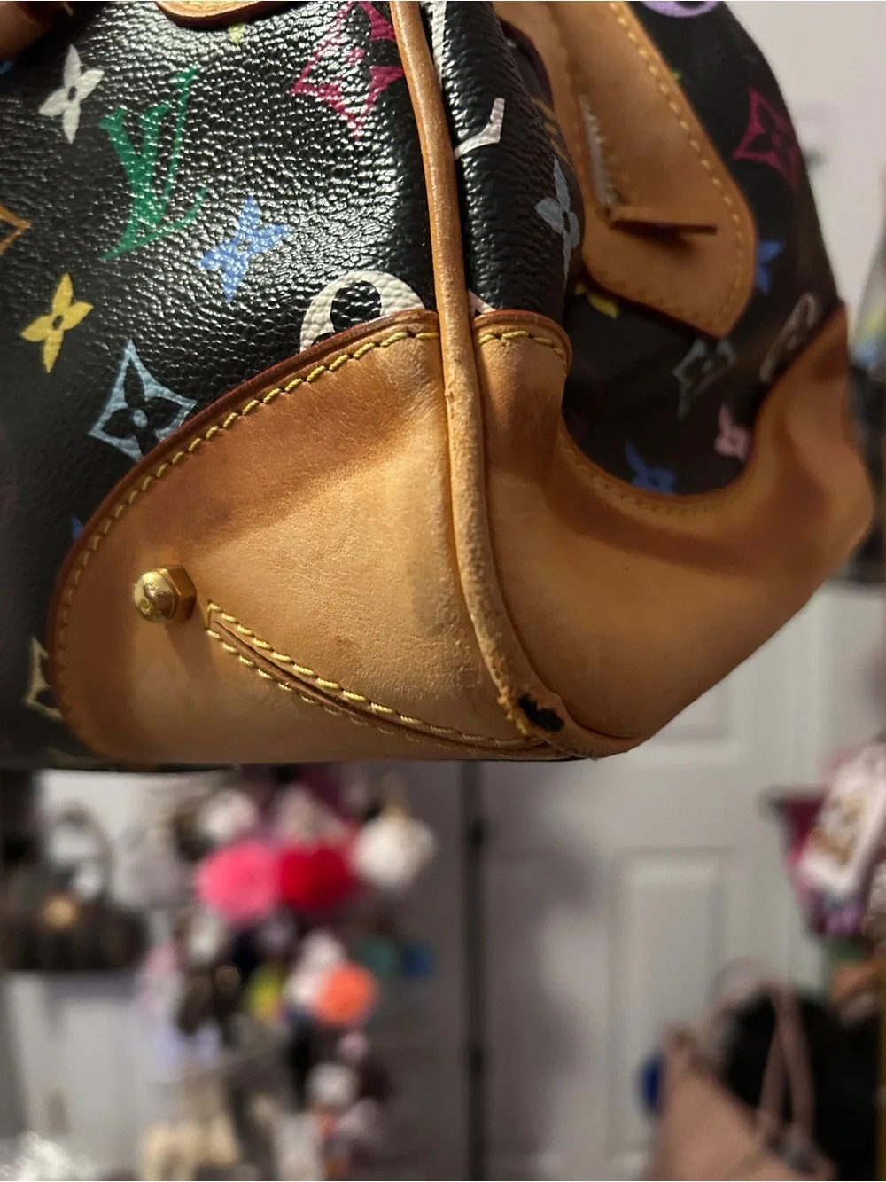 314. Louis Vuitton Claudia in Black Murakami w/coa